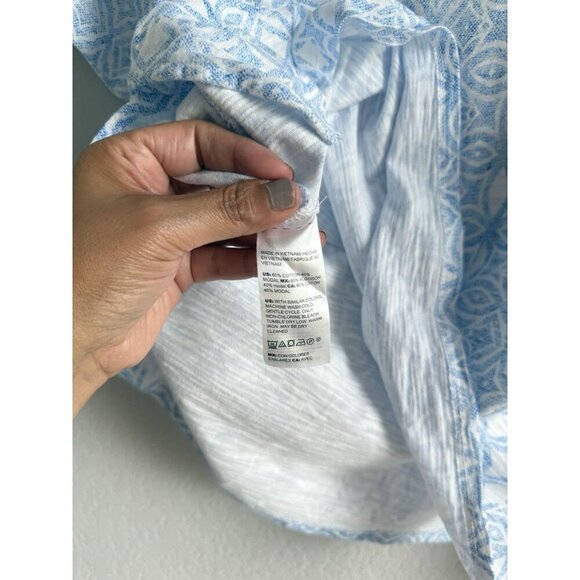 Chico’s Women’s Size 3 XL Geo Top Shirt Tee Short Sleeve V-Neck Cotton Modal - Picture 8 of 8